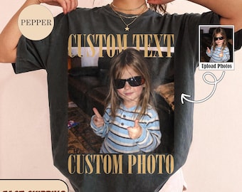 Custom Vintage Photo And Name Shirt, Custom Photo Shirt, Custom Picture Tshirt, Personalized T-Shirt, Your Photo Shirt, Family Photo Tee