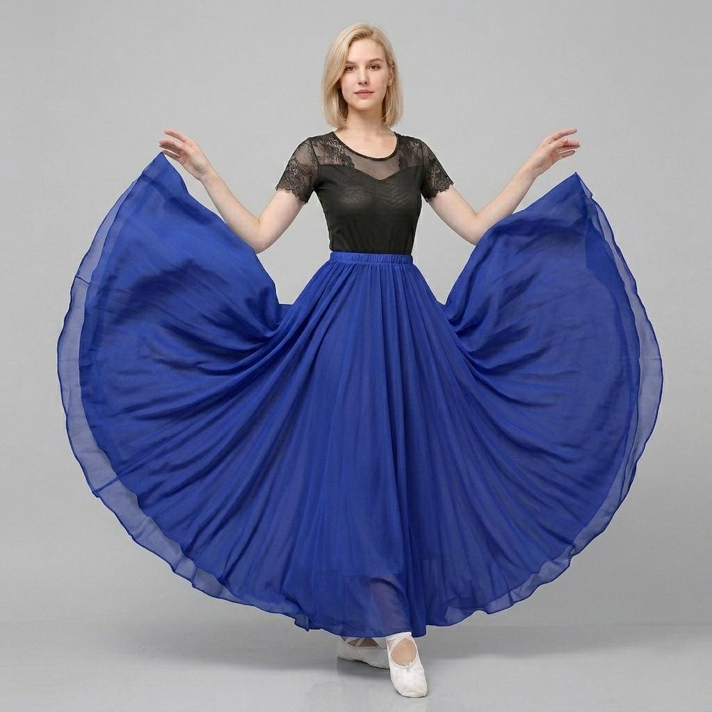 Long Maxi Chiffon Skirts - Etsy