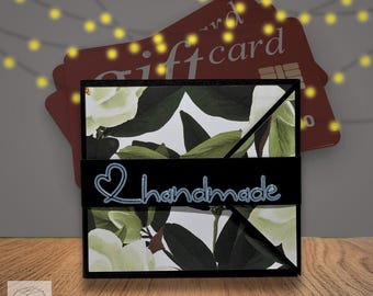 POP-UP Gift Card Holder - The Greenhouse: Gardenia - White