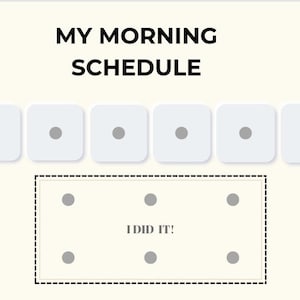 Visual Morning Routine Chart for Kids, Toddler Daily Schedule, Autism ADHD Tasks (Digital Download)