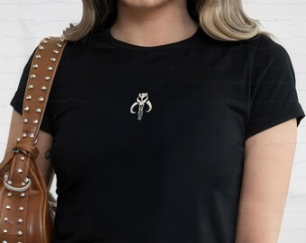 Women Baby Tee Y2k Mandalorian Logo Shirt, Star Wars This Is The Way Shirt, This is the Way Tee, Galaxy's Edge Fans Gift, Star Wars Shirt.