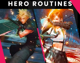 PDF de entrenamiento de Cloud Strife + Tifa Lockhart (NO OFICIAL) — Entrenamiento físico inspirado en Final Fantasy VII