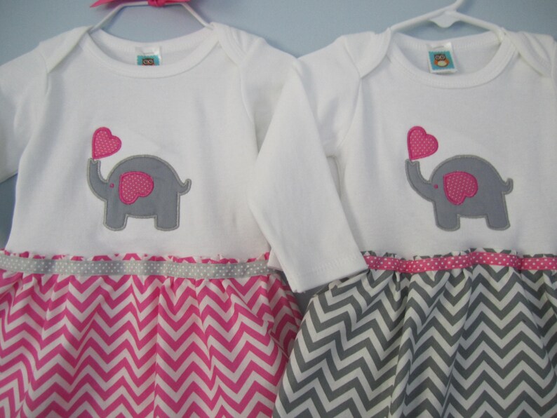 Luxury pink and gray chevron elephant baby gift 5 piece elephant baby shower gift pink and gray elephant love