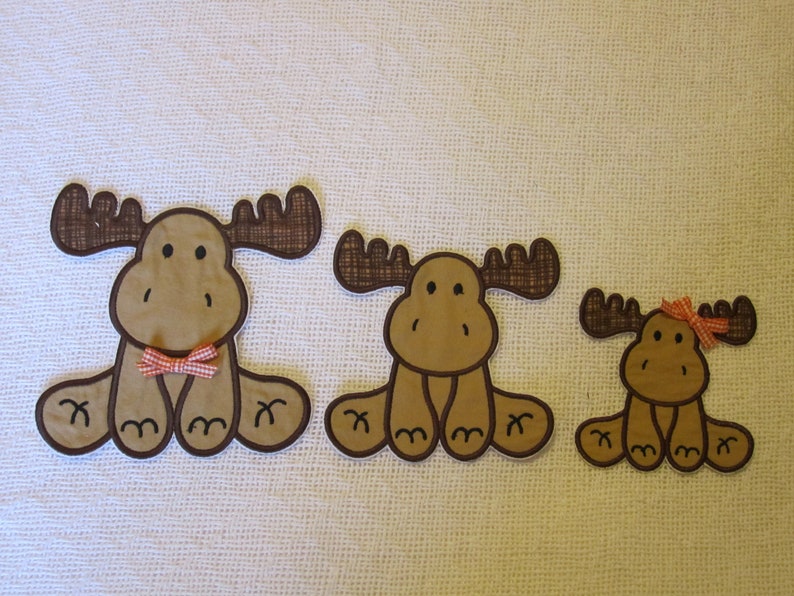 embroidered moose patch/ applique/ DIY image 2