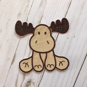 embroidered moose patch/ applique/ DIY image 1
