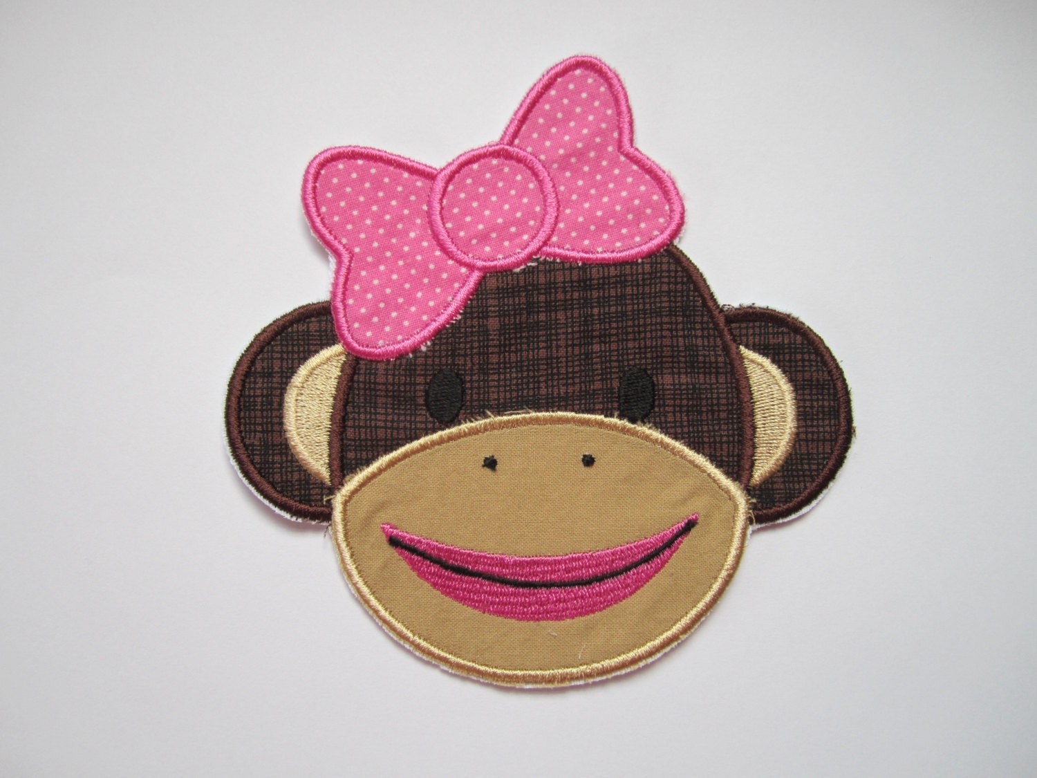 sock monkey applique patch Etsy