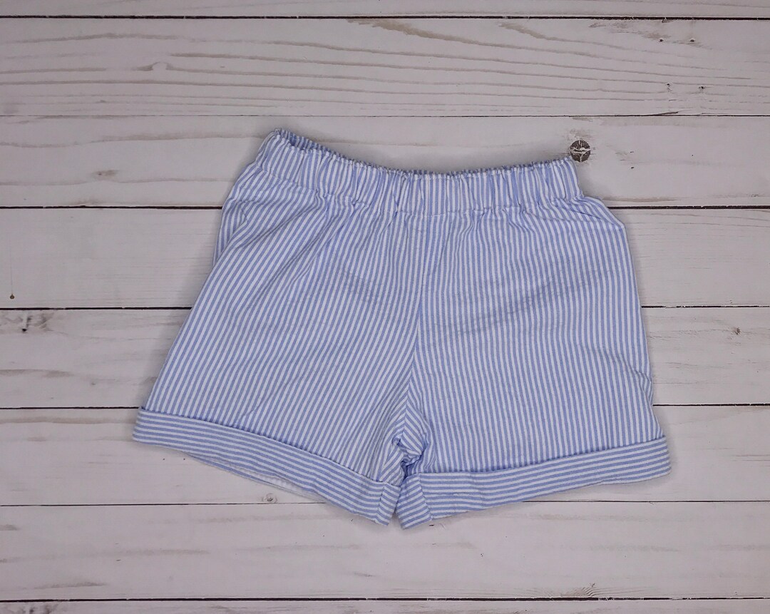 Sample Sale Classic Cuffed Seersucker Shorts for Baby Toddler - Etsy