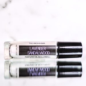Lavender Sandalwood Perfume Oil Roller - 10 ml Unisex Fragrance