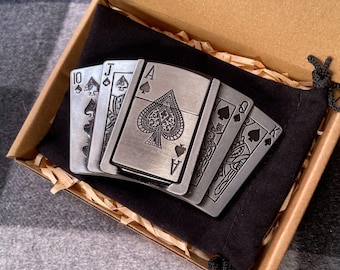 Vintage Ace of Spades Belt Buckle – High Roller Casino Relief Accessory, Zinc Alloy (11cm)