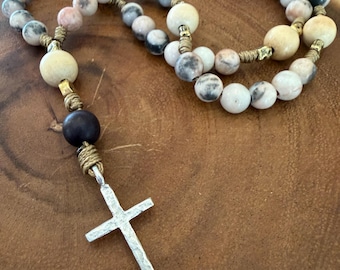 Protestant Pink Prayer Beads | Christian Meditation Gift