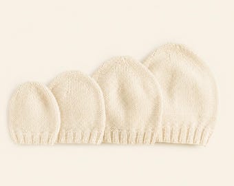 Easy Knit Preemie to toddle knit baby hat PDF Pattern Instant Download