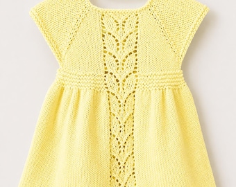 Leaf Dress Easy Knitting PDF Pattern Instant Download