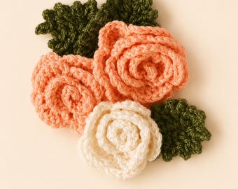 Crochet Rose Flower Pattern: Beginner PDF (Digital Download)