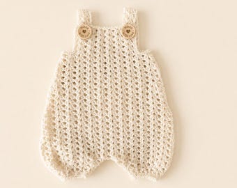 Easy Crochet Baby Romper Crochet PDF Pattern Instant Download