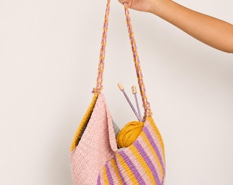 Beginner Knit Zen Tote Bag PDF Downloadable Pattern