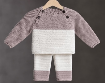 Easy Knit Jumper & Trousers Set Knitting PDF Pattern Instant Download