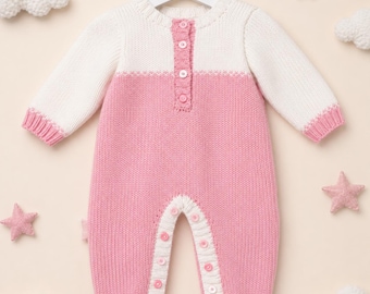 Baby Romper Knitting Pattern: Seamless Onesie, Newborn to Toddler (PDF Download)