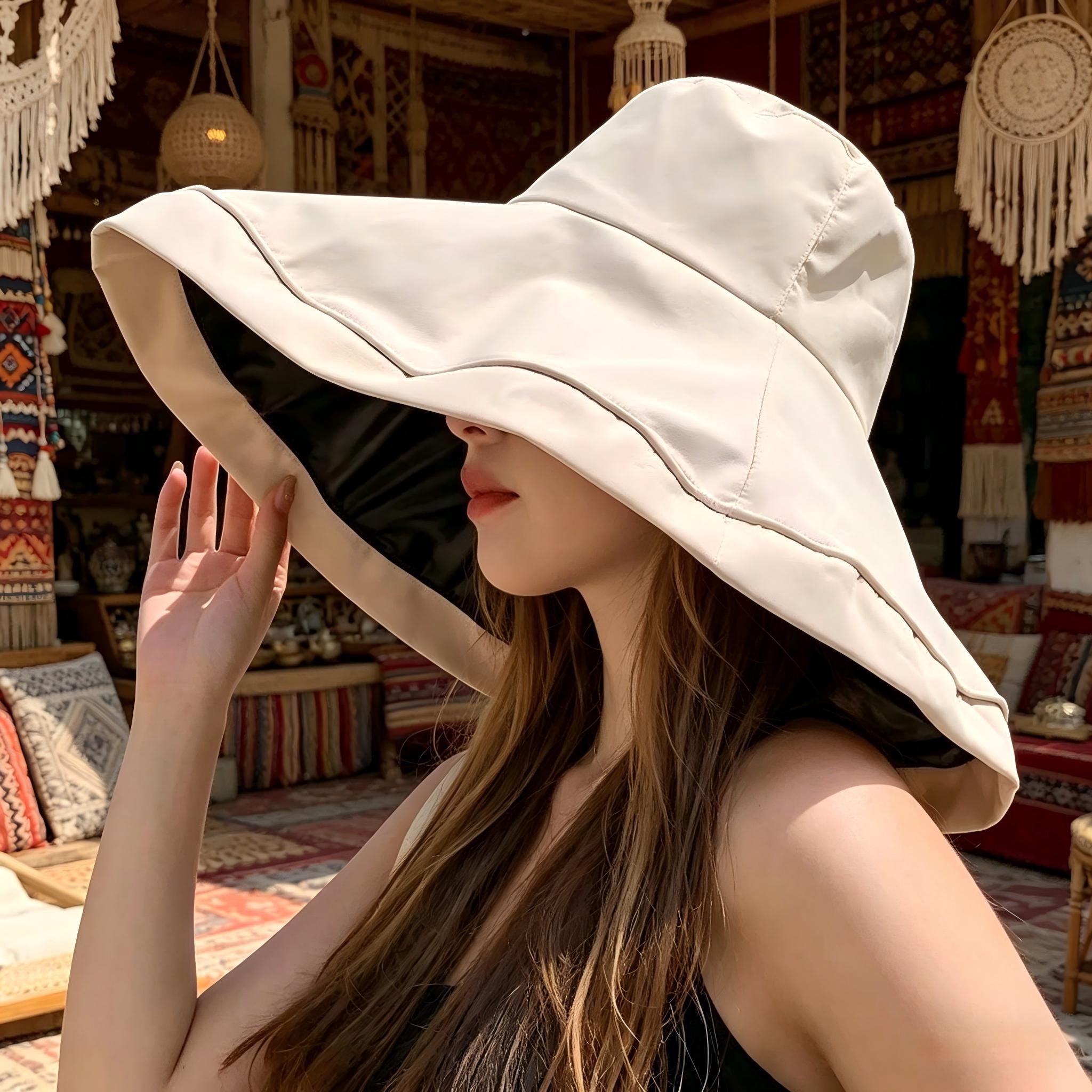 7731 Reversible Wide Brim Sun Bucket Hats UPF50+ UV Protection Foldable Amazon.com: Chasenew Bucket Hat Foldable Boonie Hat UPF 50+  main image 2