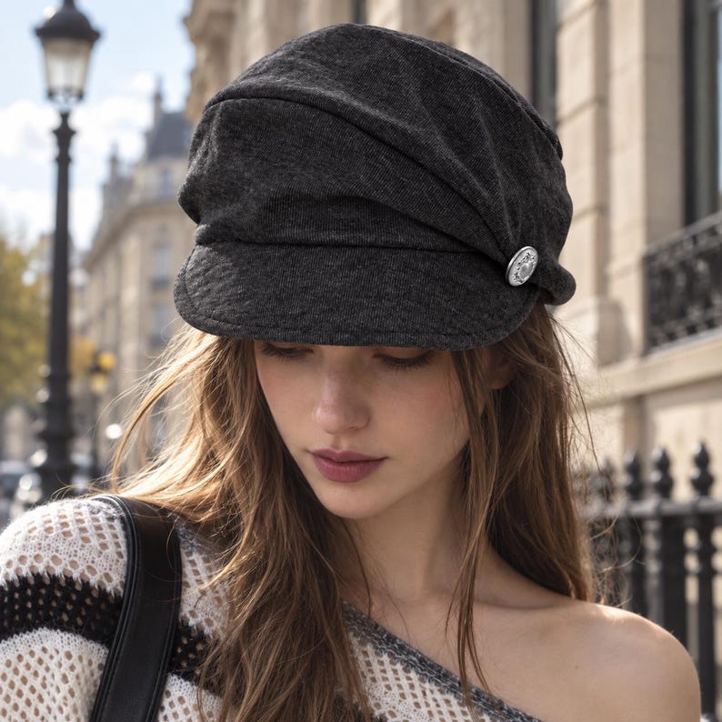 Incorrect Cap Color Women's Pleated Newsboy Cap, Slouchy Baker Boy Hat, Cotton Artist Cap ...