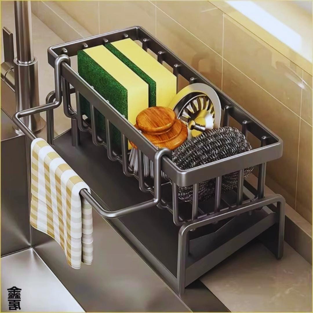 Integrated Draining Rack Faucet Sink Hanging Rack Integrated Draining & Storage Kitchen Space ...