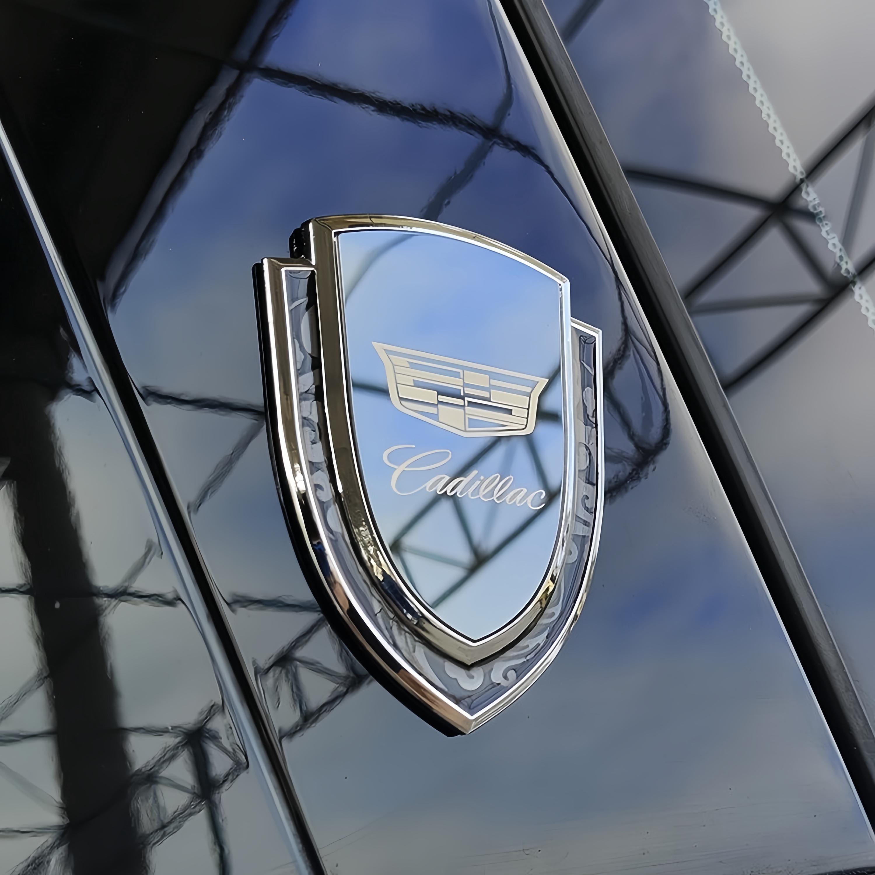 Cadillac Script Metal Letter Emblem Sticker, 3D Self‑adhesive Car Badge ...