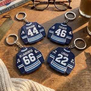 Embroidered Hockey Romance Reader Keychain, Book Lover Gift, Sports Romance Merchandise Inspired Gift