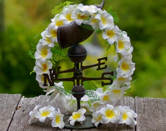 Tropical Hair Comb Plumeria Real Touch Wedding