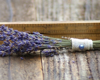 FOUR or ONE Real Lavender BUDGET Boutonniere