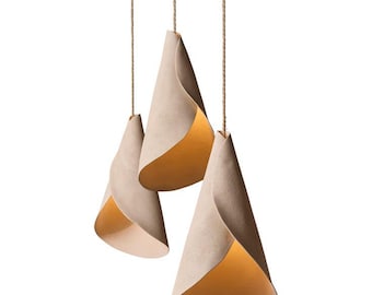 Lámparas colgantes plegables – Cerámica pintada a mano