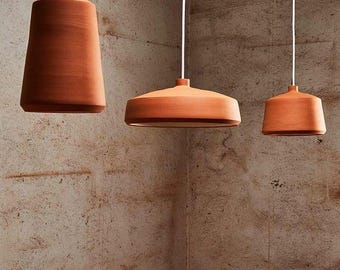 Lámpara colgante de cerámica hecha a mano – Lámpara colgante pintada a mano (personalizable)