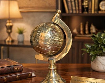 Mini globo terráqueo antiguo para decoración de escritorio o oficina