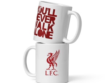 Liverpool FC Mug – “You’ll Never Walk Alone” | Football Fan Gift, Ceramic Cup