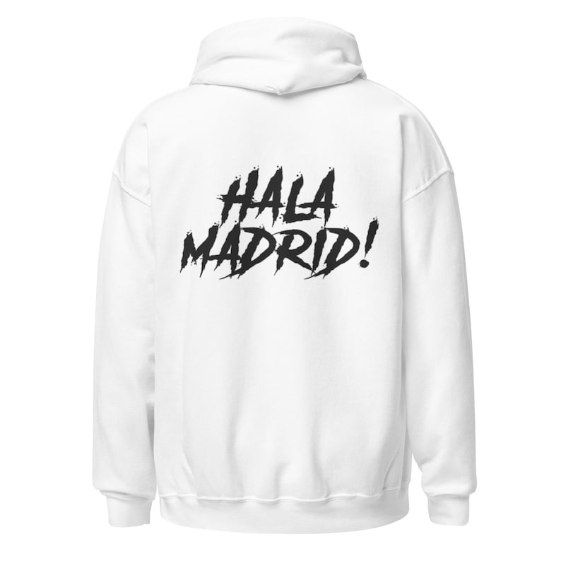 Real Madrid Hoodie Hala Madrid Back Print | Adidas Emirates Fly Better Sweatshirt | Football Fan Hoodie | Soccer Streetwear Gift