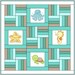 Rail Fence Applique, Printable PDF Quilt Pattern, Baby Crib Size, for ...
