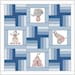Rail Fence Applique, Printable PDF Quilt Pattern, Baby Crib Size, for ...