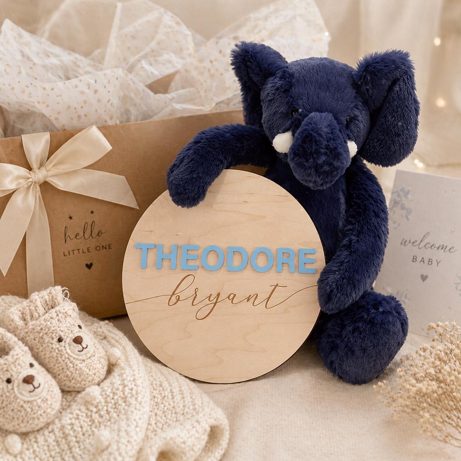 Baby Name Rounds Personalized Baby Name Plaque, Custom Wooden Name, Nursery Name Disc ...