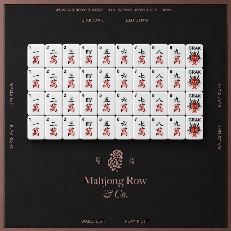 Luxury American Mahjong | 4-Layer Tiles | 160 NMJL Game | Heavyweight Acrylic | Chinoiserie Decor image 8