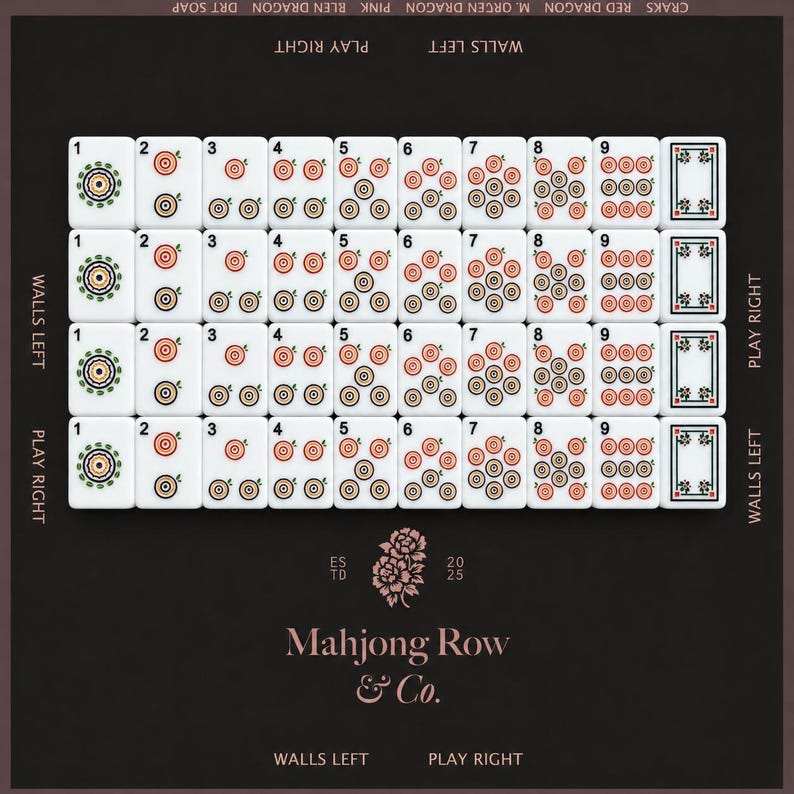 Eclectic Mismatched Mahjong | Mixed Pattern Backs | Multi-Color Tiles | 160 NMJL Game image 7