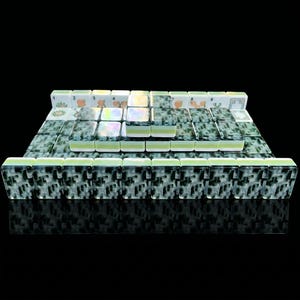 Malachite Jade American Mahjong | 4-Layer Tiles | 160 NMJL Game | Chinoiserie Decor image 5