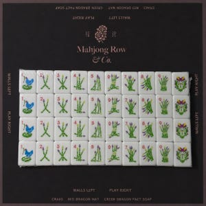 Culinary American Mahjong | Foodie Custom Tiles | Lemon Asparagus Art | Dinner Party Decor & Chef Hostess Gift image 7