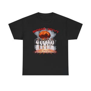 Bomb Jovi Nuclear Mushroom Graphic Tee | Rock Band Album Shirt
