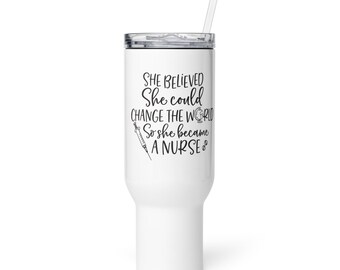 Nurse Tumbler 40oz mit Griff | Thermobecher, Thermobecher für Kliniker
