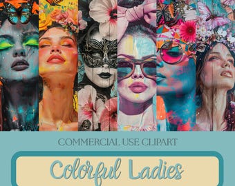 Junk Journal Pages, Whimsical Background, Colorful Mixed Media Papers, Digital Collage, Ephemera, Digital Papers, Digital Download