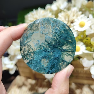 Natural Muti-material Crystal Disc Slab , 1.97 in Polished Round Stone Palm Slice,Chakra Healing