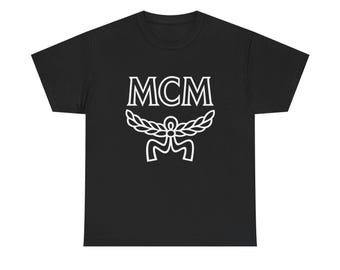 Mcm Worldwide White Logo Shirt, Graphic Tee, Unisex Heavy Cotton T-Shirt, Retro Style Gift