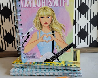 Taylor Swift Little Golden Book Altered Wirebound Notebook