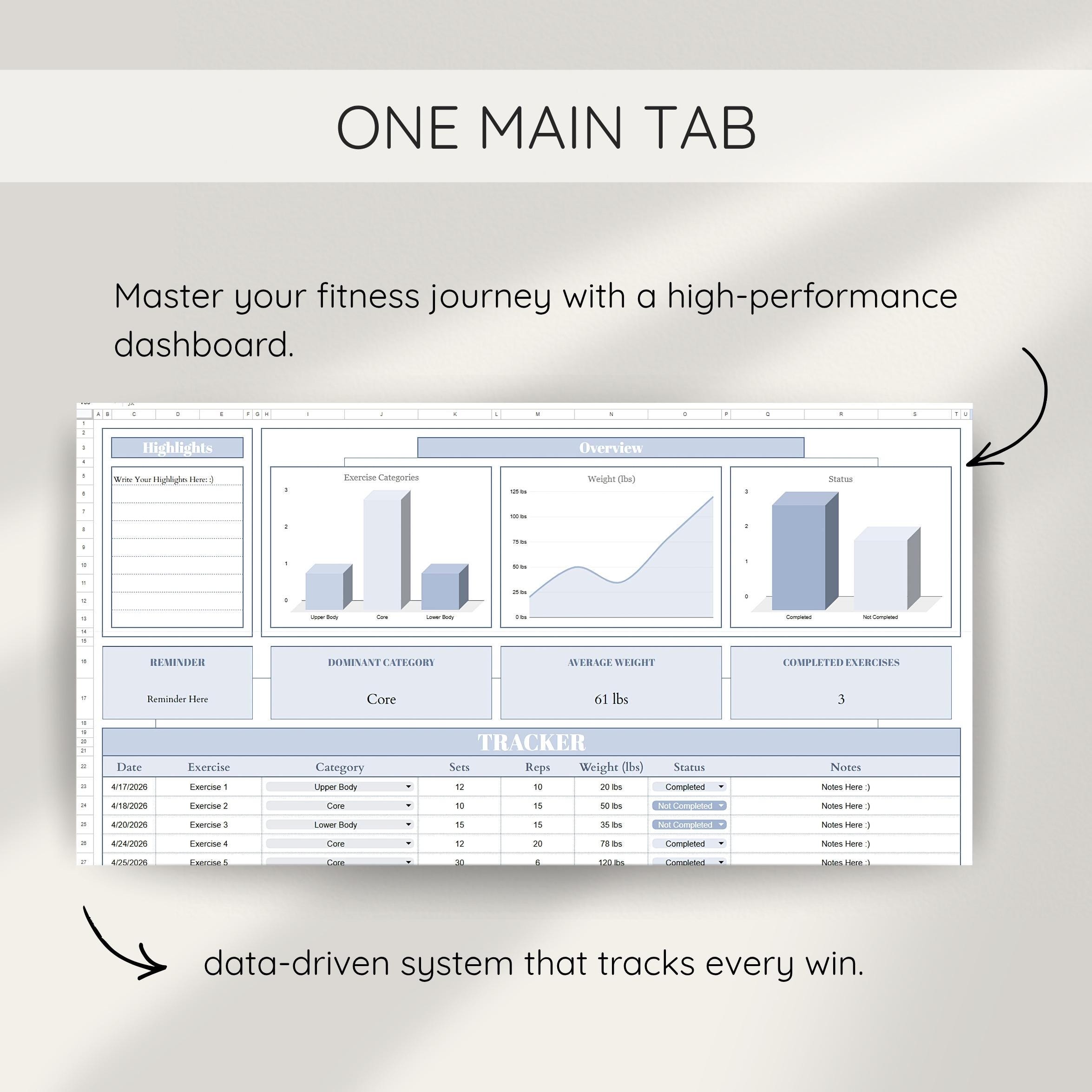 Spreadsheet Reps Fitness Spreadsheet Google Sheets Gym Log Weightlifting Tracker ...