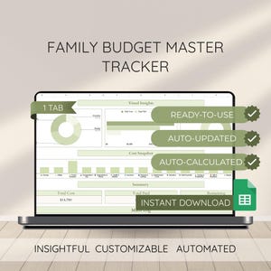 Family Budget Spreadsheet Google Sheets Expense Tracker Daily Spending Log Automated Household Budget Template Priority Buying Manager Sheet