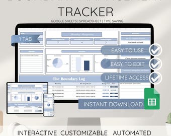 Boundary Management Sheet Google Sheets Spreadsheet Relationships Tracker Automated Boundaries Planner Communication Guide Sheet
