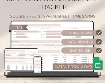 Planilha de controle de guarda compartilhada no Google Sheets, registro de custódia dos filhos, calendário de guarda compartilhada, cronograma de visitas, planilha de gastos.